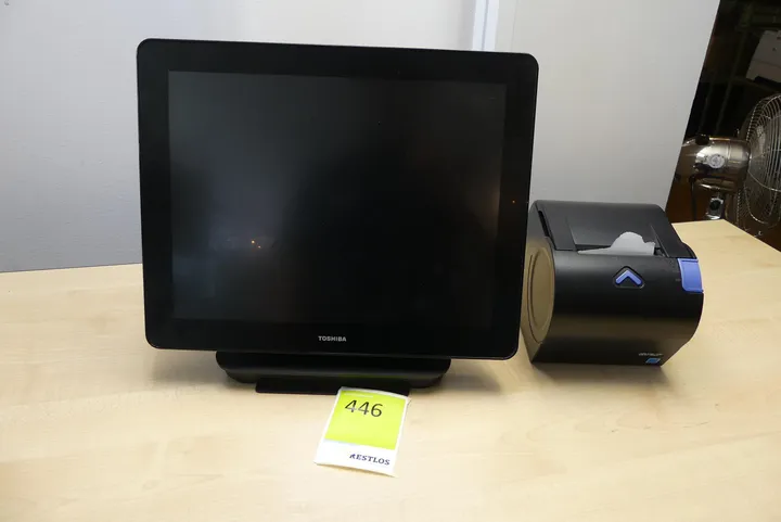 Toshiba POS-Touchscreen-Terminal mit Bondrucker, mit Netzkabel